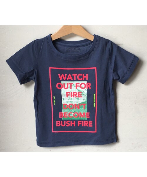 cache cache(カシュ カシュ)の「ARCH&LINE OG LANP TEE(navy)(Tシャツ/カットソー・キッズ・その他)」の1枚目の写真