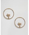 Asos | ASOS Palm Tree Hoop Earrings(Earrings)