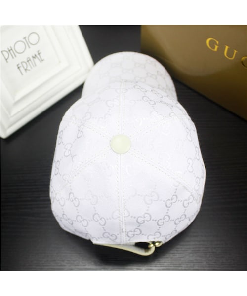 GUCCI グッチ 帽子 ベースボールキャップ 白