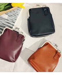 HOTPING | フェイクレザーがま口クロスバッグ(ショルダーバッグ)