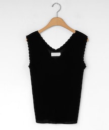 DHOLIC | ウェーブVネックニットスリーブレス(タンクトップ)