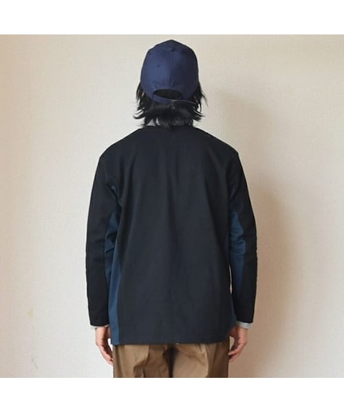 weac.（ウィークス）の「【1枚で主役になるロンT】weac "SONORITE"パッチワーク ロングTシャツ ブラック/イエロー（Tシャツ/カットソー・メンズ・その他）」の8枚目の写真