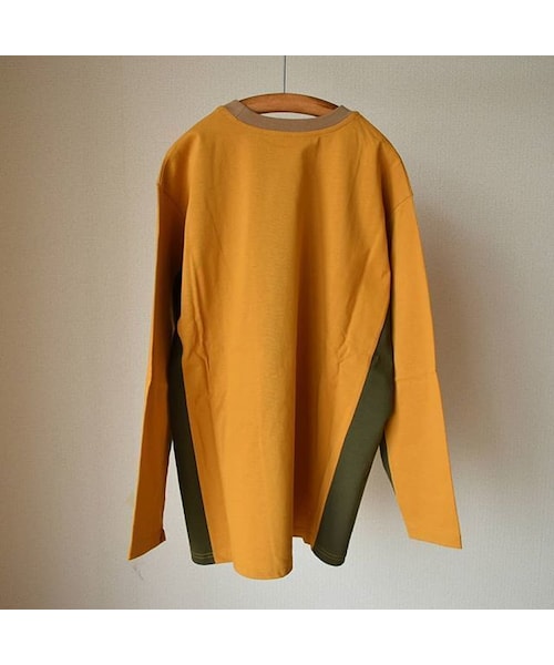 weac.（ウィークス）の「【1枚で主役になるロンT】weac "SONORITE"パッチワーク ロングTシャツ ブラック/イエロー（Tシャツ/カットソー・メンズ・その他）」の11枚目の写真