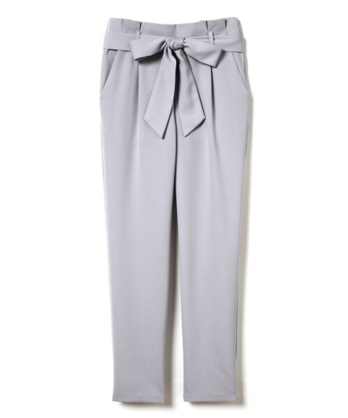 GRL（グレイル）の「ウエストリボンテーパードパンツ（その他パンツ・レディース・ベージュ/ブラック/ピンク/グレー/オフホワイト・M）」の4枚目の写真