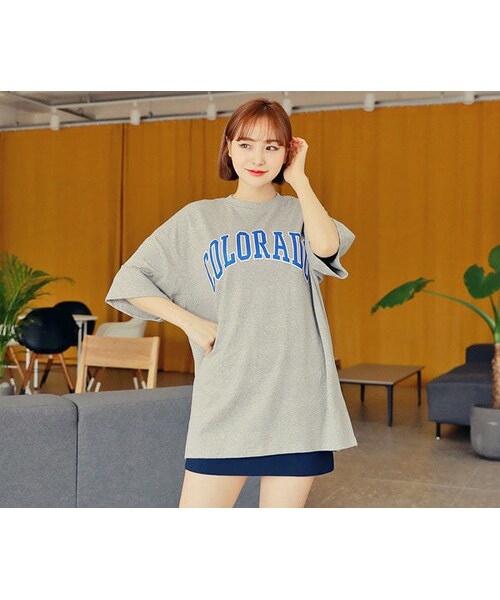 HOTPING(ホッピン)の「COLORADOレタリングTシャツ(Tシャツ/カットソー・レディース・イエロー/グレー/グリーン/ブルー/ブラック/ホワイト・フリーサイズ(XS-XL))」の4枚目の写真