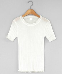 DHOLIC | ウェーブヘムショートスリーブニット(ニット/セーター)