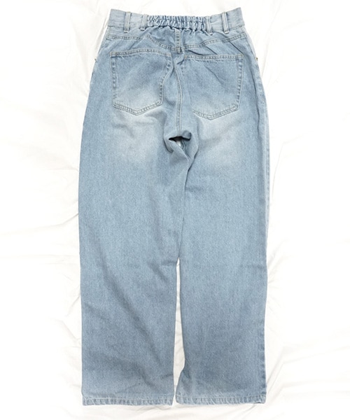 Tiffee SELECT（ティフィーセレクト）の「ヴィンテージ風ハイウエストボーイズジーンズ（デニムパンツ・レディース・ブルー/サックス・M）」の8枚目の写真