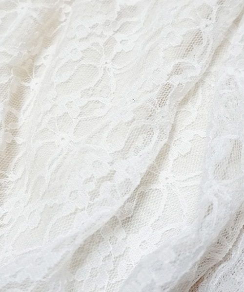 Tiffee SELECT（ティフィーセレクト）の「ゆったりドルマンオーバーレースカーディガン（カーディガン/ボレロ・レディース・ホワイト/ブラック・M）」の4枚目の写真