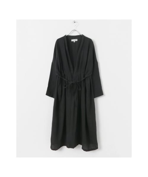 URBAN RESEARCH DOORS（アーバンリサーチドアーズ）の「Audrey and John Wad 60sリネンキャンバスワッシャーガウン（ワンピース/ドレス・レディース・キャメル/ブラック・one）」の2枚目の写真