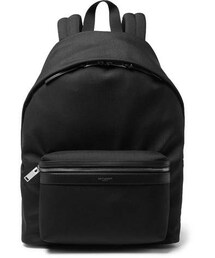 Saint Laurent | Saint Laurent City Leather-Trimmed Canvas Backpack(バックパック/リュック)