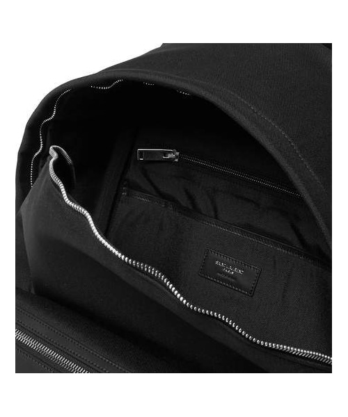 Saint Laurent(サンローラン)の「Saint Laurent City Leather-Trimmed Canvas Backpack(バックパック/リュック・メンズ・Black・One Size)」の3枚目の写真