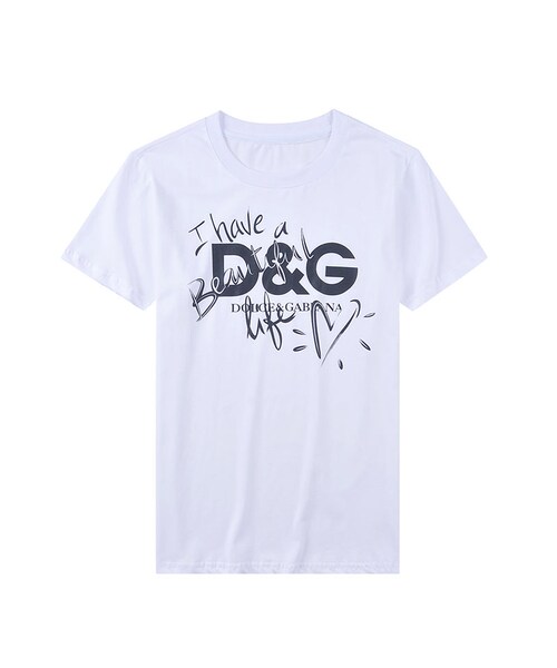 D G ディーアンドジー の D G Dolce Gabbana ドルチェ ガッバーナ Tシャツ レディース メンズ T Shirt カットソー 夏ウェア 半袖 Tee 2色 Tシャツ カットソー Wear