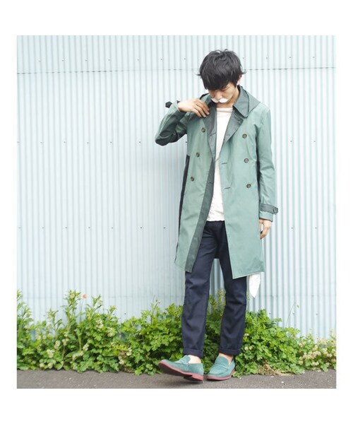 Nirame Co ニラメッコ の 気まぐれロングピーコート カーキ ピーコート Wear