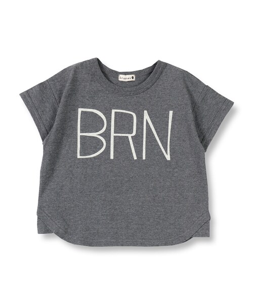 BRANSHES(ブランシェス)の「BRNロゴビックシルエット半袖Tシャツ(Tシャツ/カットソー・キッズ・オフホワイト/ピンク/杢グレー・90~150/90~150)」の2枚目の写真