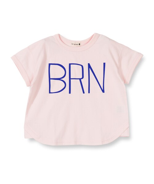 BRANSHES(ブランシェス)の「BRNロゴビックシルエット半袖Tシャツ(Tシャツ/カットソー・キッズ・オフホワイト/ピンク/杢グレー・90~150/90~150)」の3枚目の写真