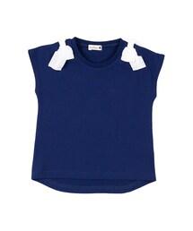 BRANSHES | シフォンリボン付き半袖Tシャツ(Tシャツ/カットソー)