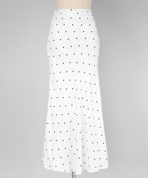 DHOLIC(ディーホリック)の「ドットロングスカート(スカート・レディース・ブラック/ホワイト・FREE)」の2枚目の写真