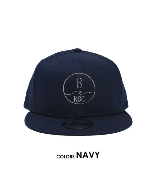 Number8 SURF CLUB(ナンバーエイトサーフクラブ)の「NUMBER8 SURF CLUB × NEW ERA ベースボールキャップ 9FIFTY SNAPBACK(キャップ・レディース・ブラック/ディープネイビー・FREE)」の2枚目の写真