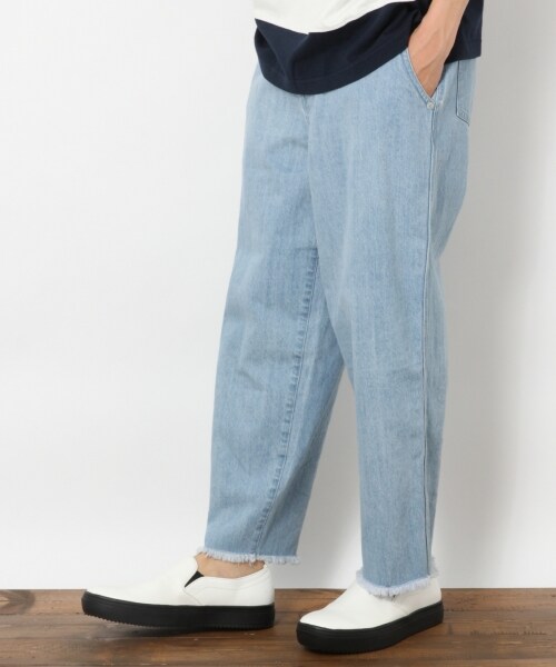 RAGEBLUE(レイジブルー)の「デニムペインターアンクルパンツ(パンツ・ライトブルー/ブルー/ネイビー)」の1枚目の写真