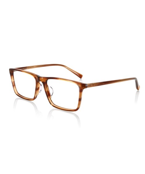 JINS（ジンズ）の「【Slim Acetate】スリムアセテート（メガネ・メンズ・レッド(105)/カーキササ(128)/ブルーササ(154)/グレーササ(191)/イエローデミ(224)/ライトブラウンササ(283)/ダークブラウンデミ(286)/ブラック(294)・Large 55□16-151○38）」の4枚目の写真