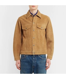 ジャケット・アウター WACKO MARIA SUEDE TRUCKER JACKET WACKO MARIA/SUEDE TRUCKER JACKET（PURPLE）［スウェードレザー
