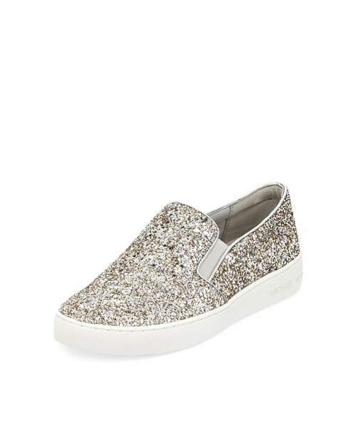 michael kors keaton glitter slip on