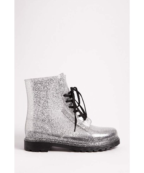 Forever 21 Glitter Jelly Ankle Boots - WEAR