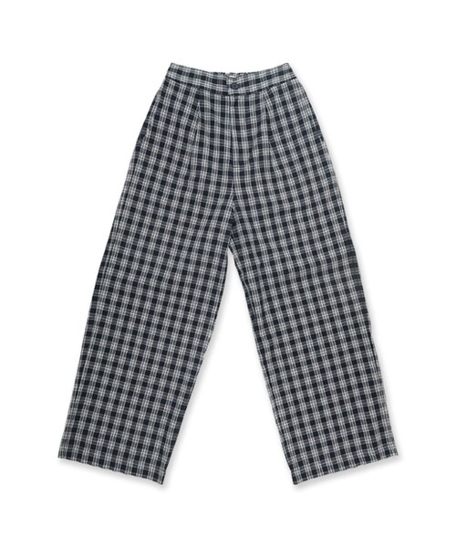 flower（フラワー）の「freely check pants ～ﾌﾘｰﾘｰﾁｪｯｸﾊﾟﾝﾂ（その他パンツ・レディース・white/navy・FREE）」の2枚目の写真