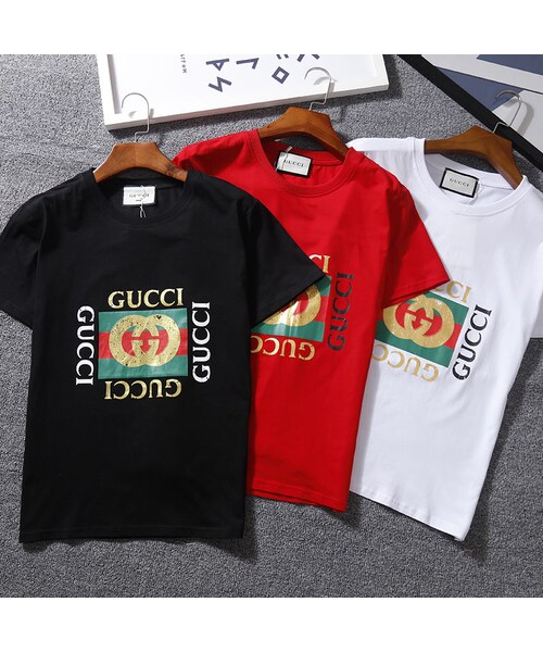 GUCCI（グッチ）の「グッチ GUCCI 半袖 大きいサイズ メンズ シャツ 17 AW ロゴ ボスプリント Tシャツ カットソー 2018