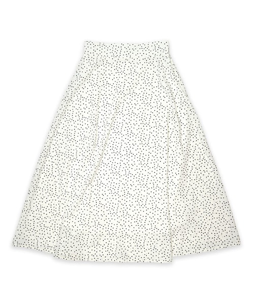 flower（フラワー）の「slender dot skirt ～ｽﾚﾝﾀﾞｰﾄﾞｯﾄｽｶｰﾄ（スカート・レディース・black/white・FREE）」の2枚目の写真