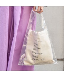 no brand | ロゴビニールBAG(ハンドバッグ)