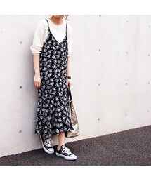 no brand | 【NEW】花柄アシメキャミOP(ワンピース)