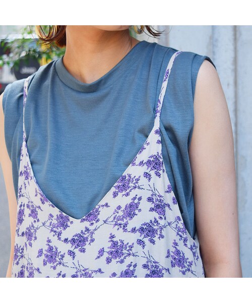 no brand（ノーブランド）の「ヴィンテージフラワーアシメキャミOP（ワンピース・レディース・その他）」の12枚目の写真