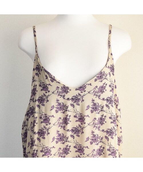no brand（ノーブランド）の「ヴィンテージフラワーアシメキャミOP（ワンピース・レディース・その他）」の6枚目の写真
