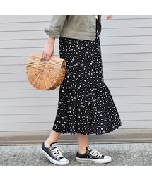 no brand | 【Marient】ドット柄マーメイドSK(スカート)