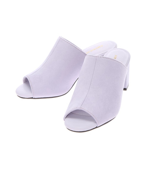 AMERICAN HOLIC（アメリカンホリック）の「スエード調ヒールミュール（シューズ・ブラック/ライトベージュ/キャメル/ラベンダー・S/M/L）」の10枚目の写真