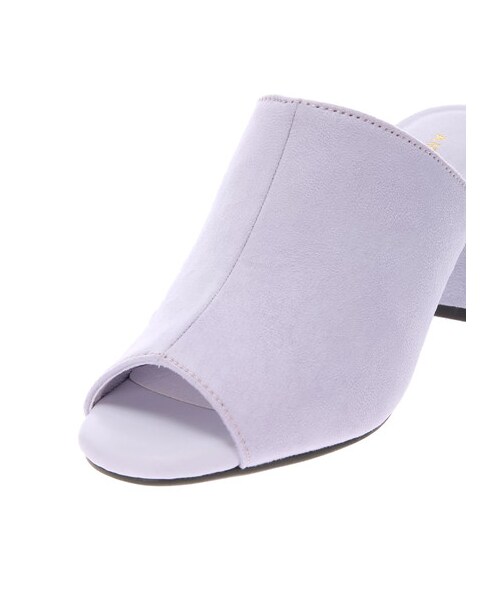 AMERICAN HOLIC（アメリカンホリック）の「スエード調ヒールミュール（シューズ・ブラック/ライトベージュ/キャメル/ラベンダー・S/M/L）」の4枚目の写真