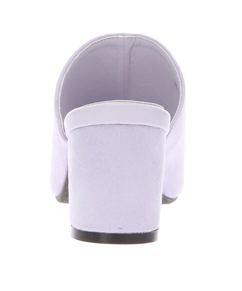 AMERICAN HOLIC（アメリカンホリック）の「スエード調ヒールミュール（シューズ・ブラック/ライトベージュ/キャメル/ラベンダー・S/M/L）」の2枚目の写真