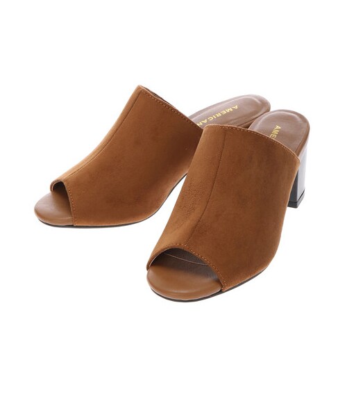 AMERICAN HOLIC（アメリカンホリック）の「スエード調ヒールミュール（シューズ・ブラック/ライトベージュ/キャメル/ラベンダー・S/M/L）」の9枚目の写真