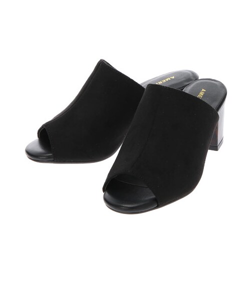 AMERICAN HOLIC（アメリカンホリック）の「スエード調ヒールミュール（シューズ・ブラック/ライトベージュ/キャメル/ラベンダー・S/M/L）」の7枚目の写真