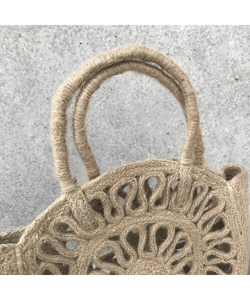 copine（コピン）の「柄サークルジュートかごバッグ（かごバッグ・レディース・その他）」の9枚目の写真