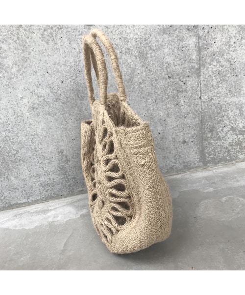 copine（コピン）の「柄サークルジュートかごバッグ（かごバッグ・レディース・その他）」の6枚目の写真