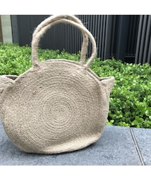 copine | シンプルサークルジュートかごバッグ【クリックポスト対象商品】(かごバッグ)