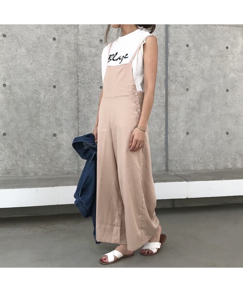 copine(コピン)の「大好評!再入荷!シルケットツイルバックリボンサロペット(4color)【クリックポスト対象商品】(サロペット/オーバーオール・レディース・その他)」の10枚目の写真