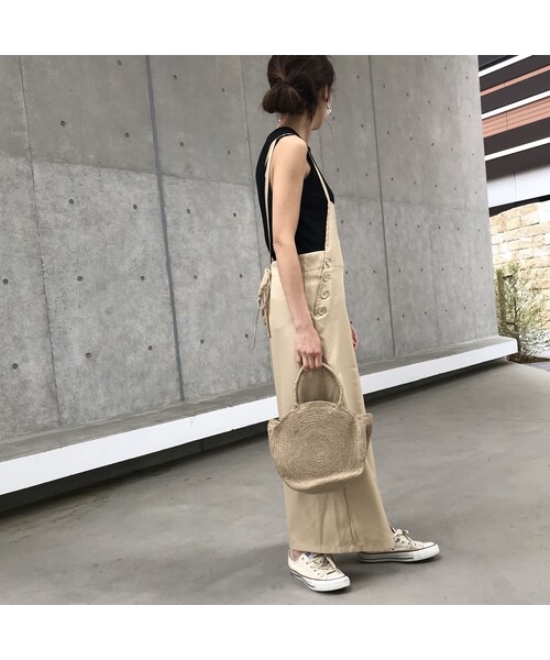 copine(コピン)の「大好評!再入荷!シルケットツイルバックリボンサロペット(4color)【クリックポスト対象商品】(サロペット/オーバーオール・レディース・その他)」の9枚目の写真