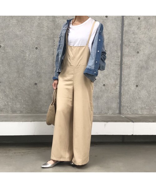 copine(コピン)の「大好評!再入荷!シルケットツイルバックリボンサロペット(4color)【クリックポスト対象商品】(サロペット/オーバーオール・レディース・その他)」の7枚目の写真