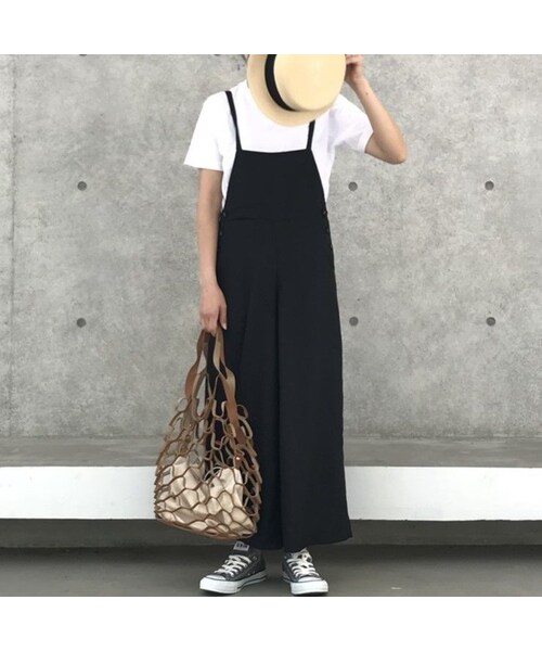 copine(コピン)の「大好評!再入荷!シルケットツイルバックリボンサロペット(4color)【クリックポスト対象商品】(サロペット/オーバーオール・レディース・その他)」の3枚目の写真