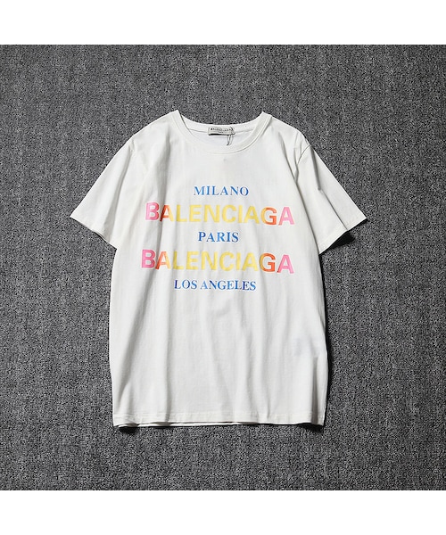 BALENCIAGA バレンシアガ 総柄 Tシャツ サイズ S 白 BALENCIAGA バレンシアガ 総柄 Tシャツ サイズ S 白