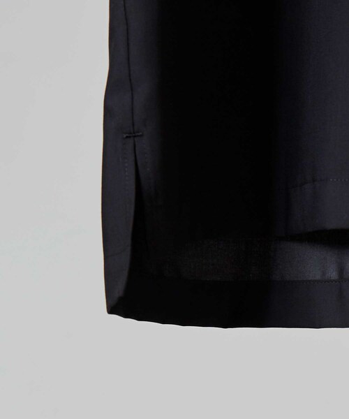 LIDNM（リドム）の「マイクロスパンオープンカラーシャツ（シャツ/ブラウス・メンズ・ブラック・S.M.L）」の4枚目の写真