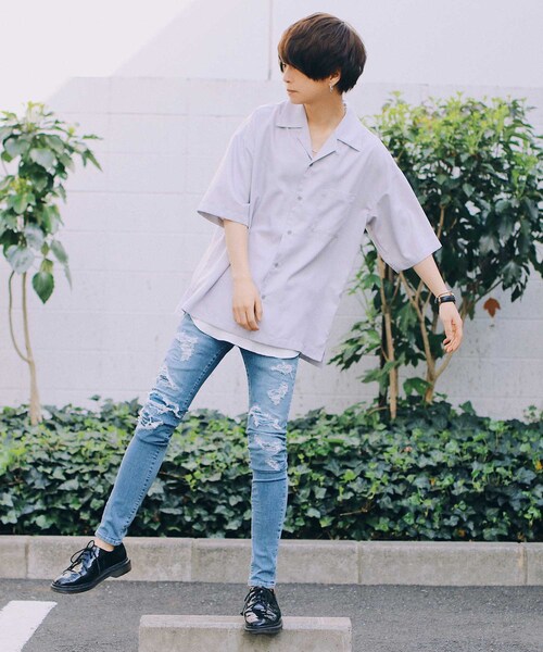 LIDNM(リドム)の「iSKOハイストレッチダメージドスキニー(デニムパンツ・メンズ・ブルー・S.M.L)」の7枚目の写真